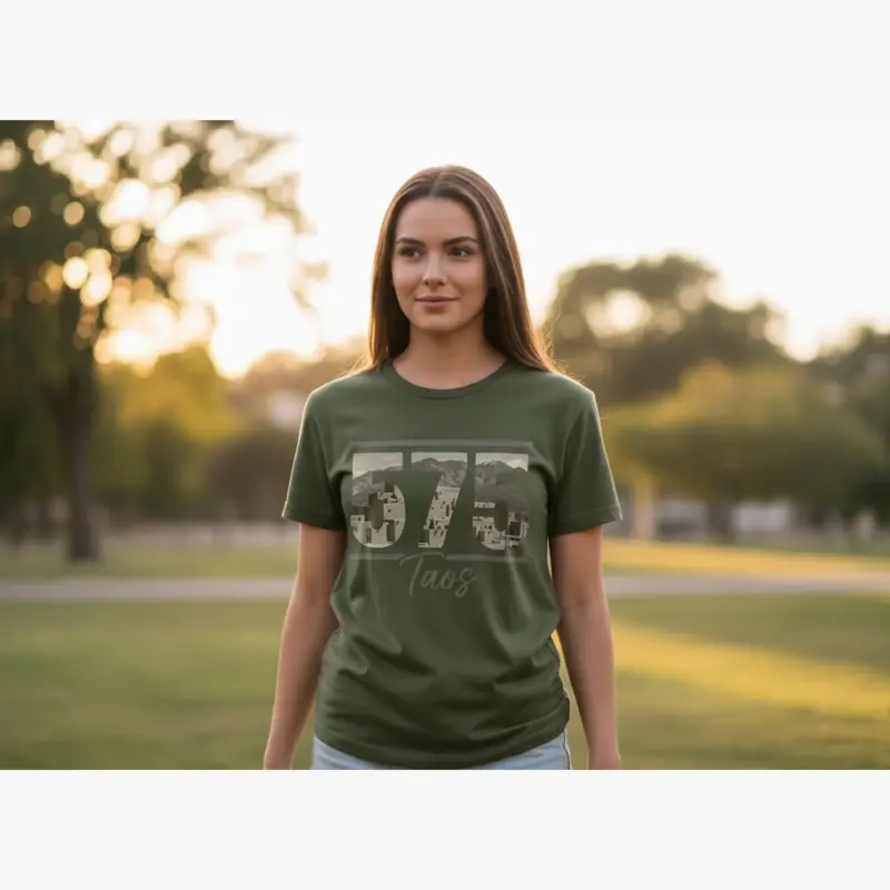 575 area code shirt taos new mexico hometown tee comfort colors t shirt outdoor natural female moss