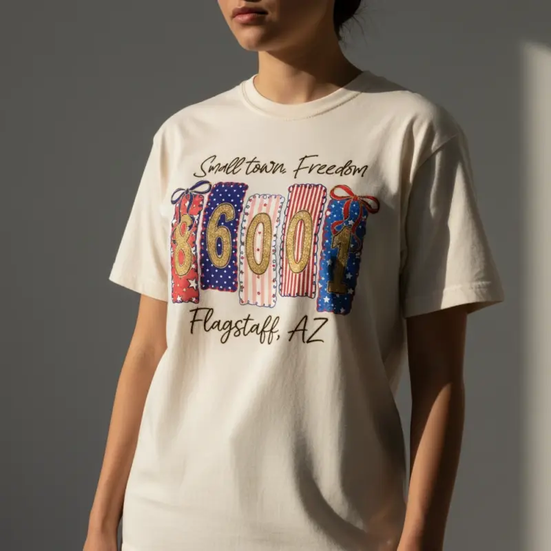 86001 flagstaff shirt zip code hometown pride tee comfort co creative female ivory