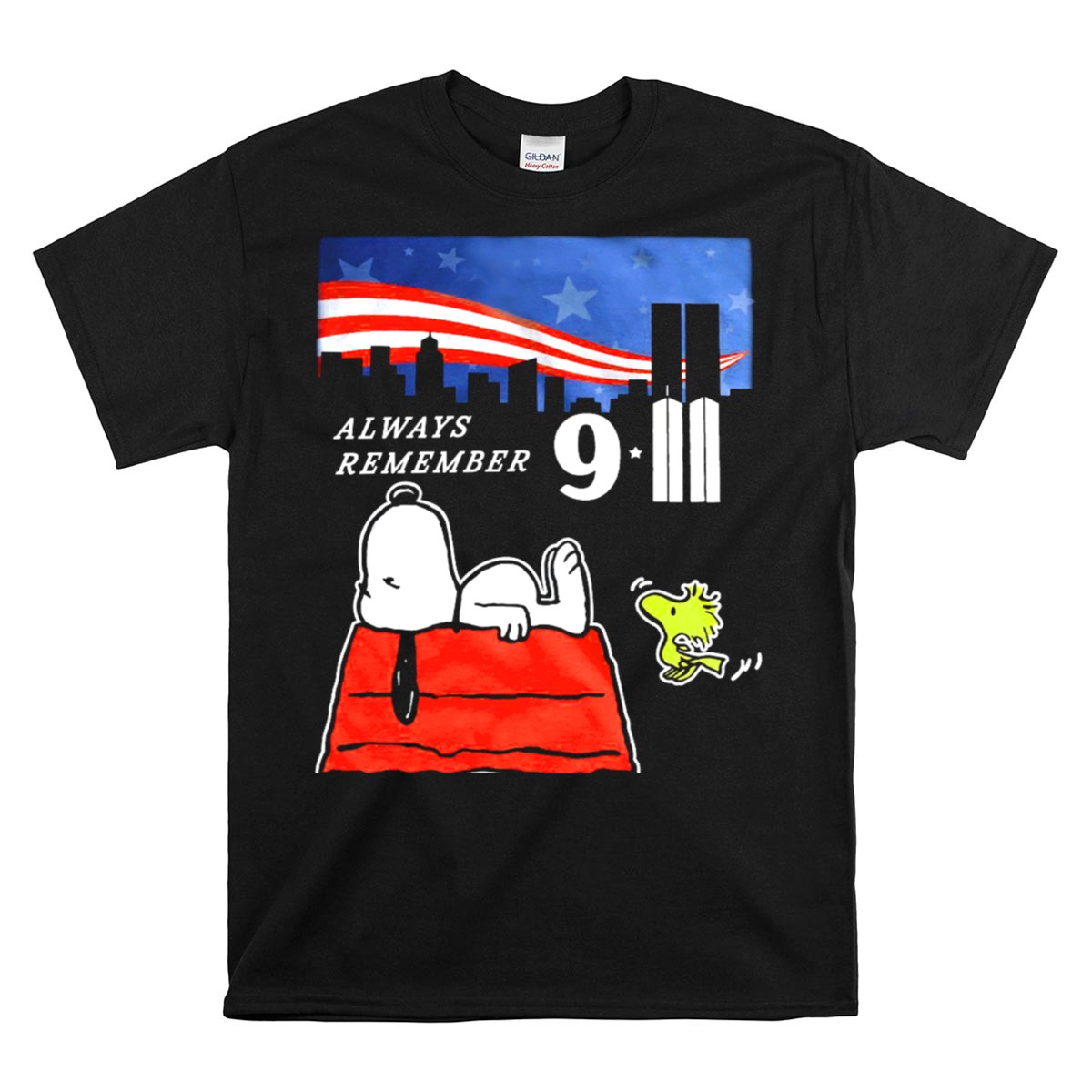 Always Remember 9/11 Snoopy Peanuts Movie Twin Towers T-Shirt