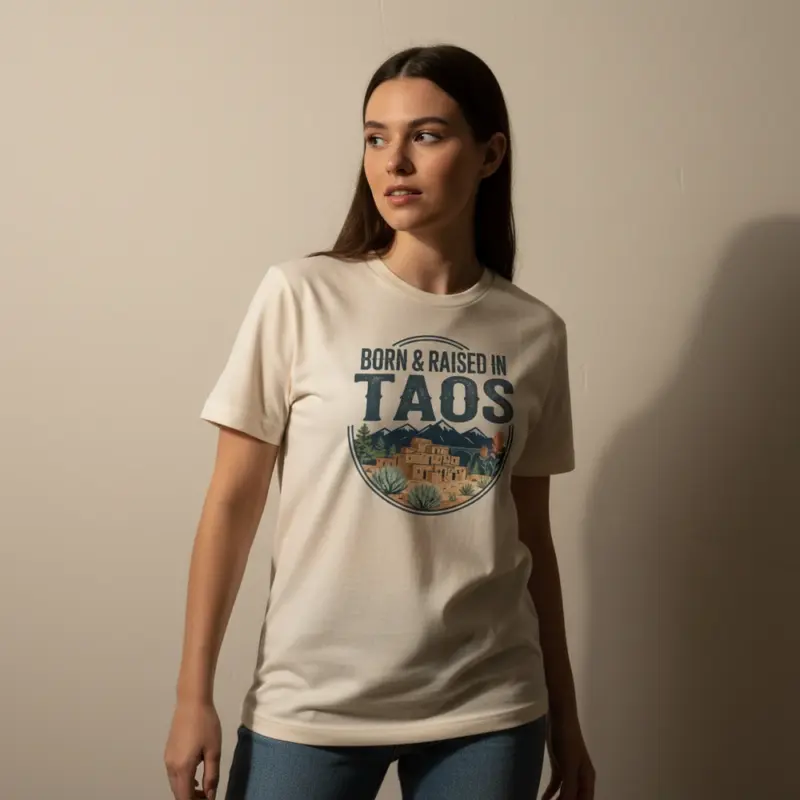 born and raised in taos shirt 575 nm city pride tee comfort colors t shirt creative female ivory