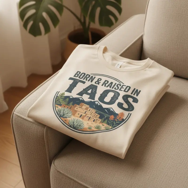 born and raised in taos shirt 575 nm city pride tee comfort colors t shirt interior ivory