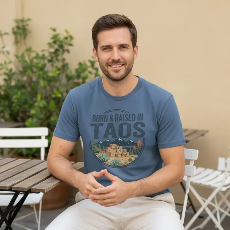 born and raised in taos shirt 575 nm city pride tee comfort colors t shirt mature male blue jean