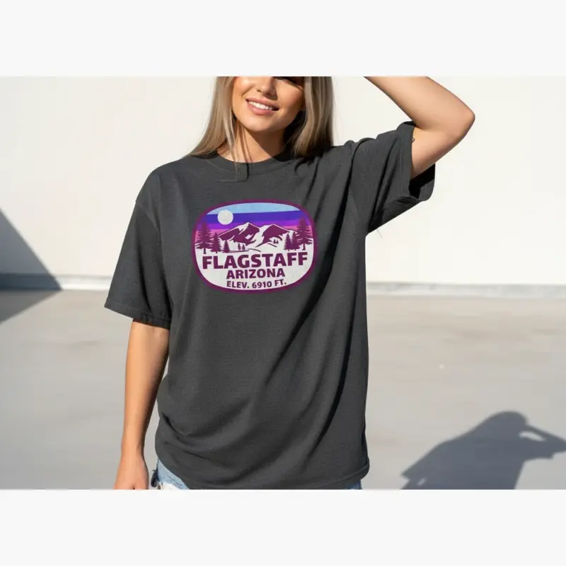 flagstaff elevation shirt 6910 ft high desert hometown tee c sunlight female pepper