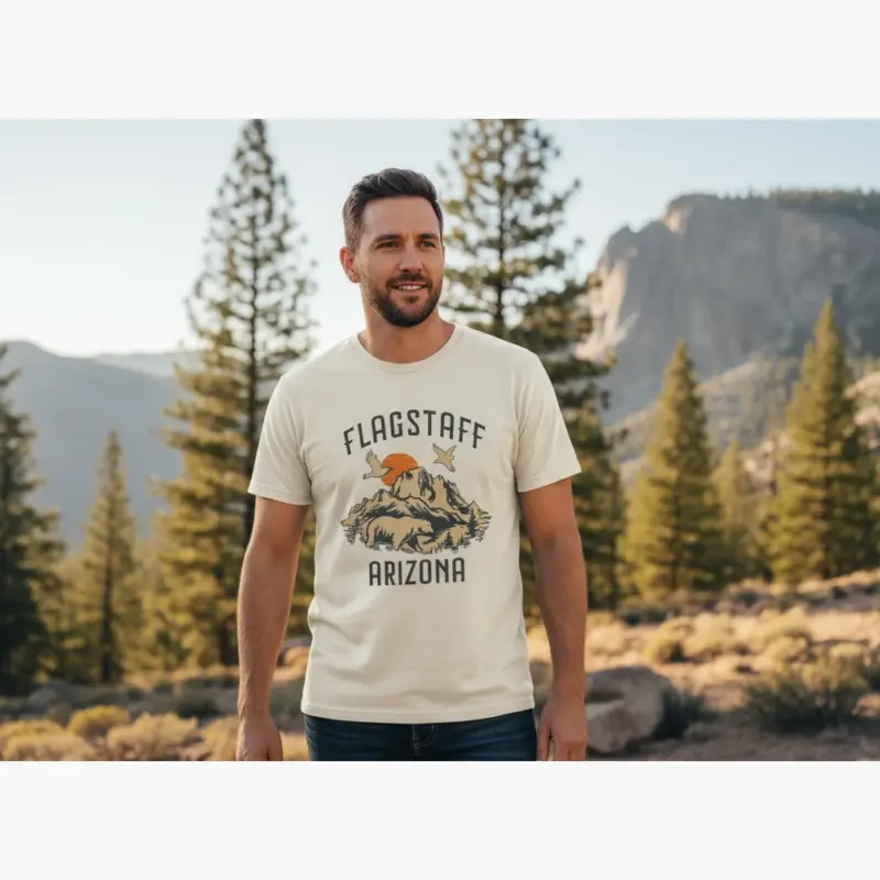 flagstaff ponderosa pine shirt forest city arizona tee comfo thematic male ivory