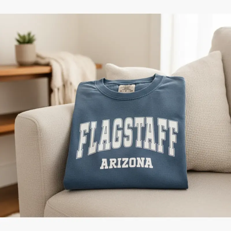 flagstaff varsity shirt flg az hometown pride tee comfort co interior denim