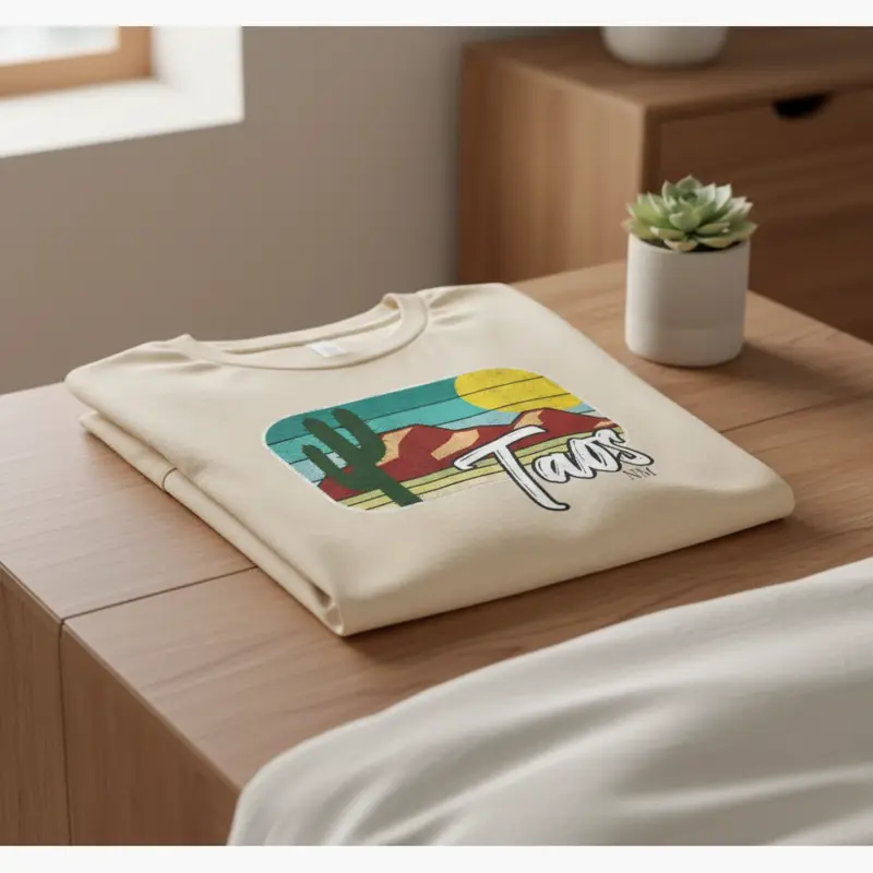 taos high desert shirt sagebrush mountains new mexico tee comfort colors t shirt interior ivory