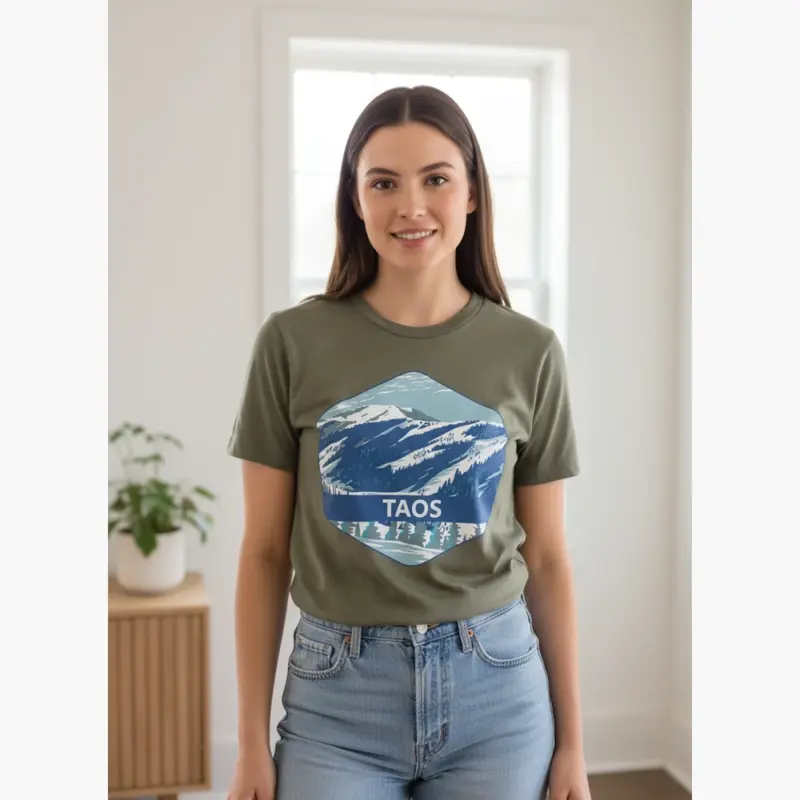 taos ski valley shirt new mexico mountain ski tee comfort colors t shirt casual indoor female young moss
