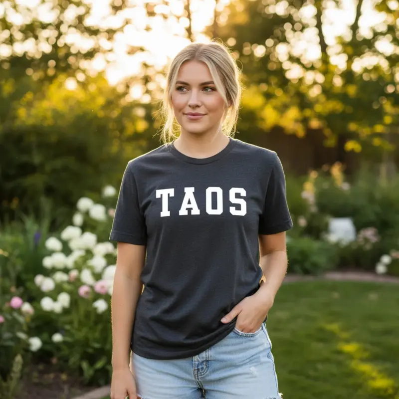 taos varsity shirt nm hometown pride tee comfort colors t shirt outdoor natural female pepper